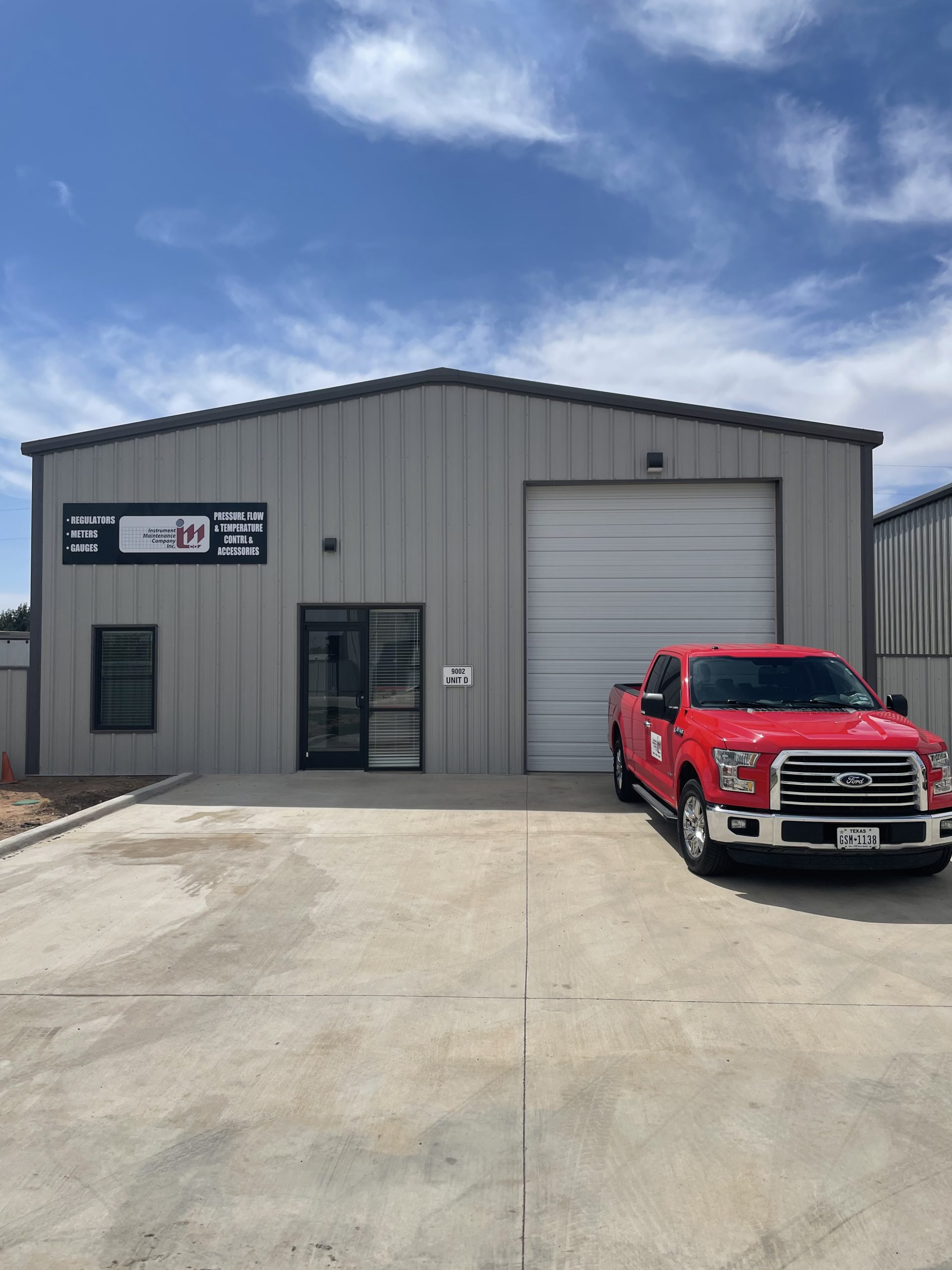 Outside of New Lubbock Location for Instrument Maintenance Co. INC